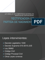 Rectificacion de Partida de Nacimiento