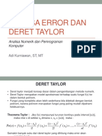 Analisa Error Dan Deret Taylor