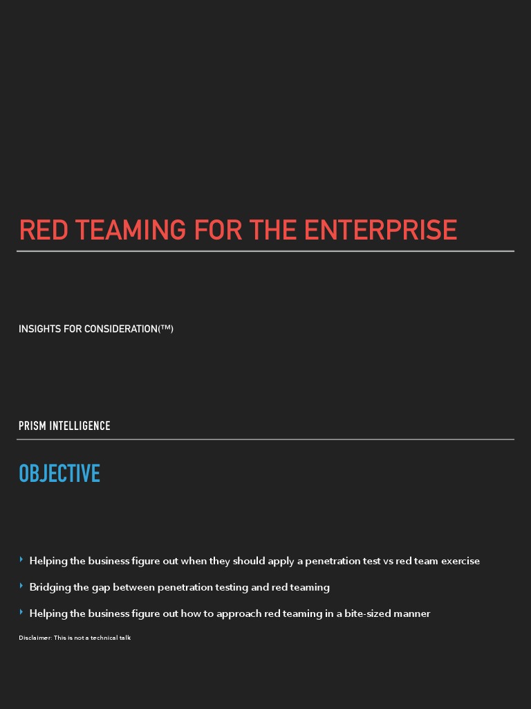 Red Teaming For The Enterprise | PDF | Penetration Test | Computing