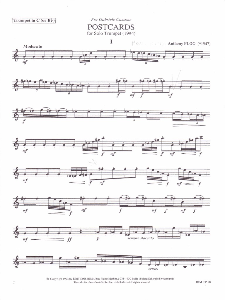 Postcards Trumpet Solo