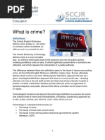 SCCJR What is Crime