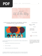 A Educação Linguística No Brasil - Artigo Acadêmico Do Curso de Letras - Let It Be, Blog.