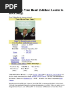Take Me To Your Heart | PDF | Entertainment | Performing Arts