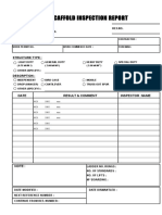 Scaffold Inspection Report 1