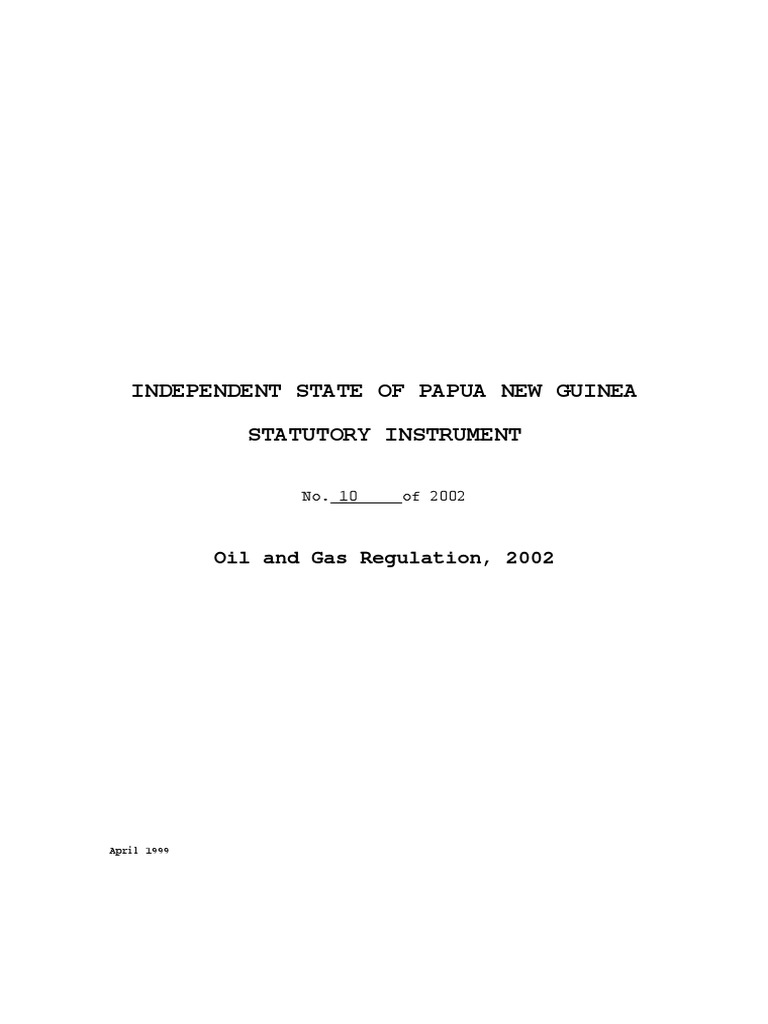 Oil Gas Regulations - PNG PDF | PDF | Blowout (Well Drilling ...