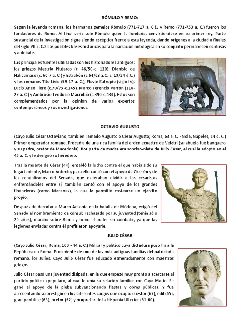 Rómulo y Remo | Romulus y Remus | Julio César