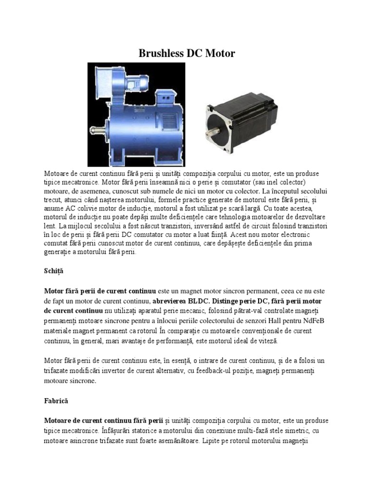 Brushless DC Motor | PDF