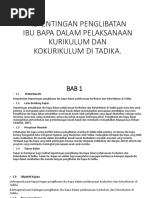 Kepentingan Penglibatan Ibu Bapa Dalam Pelaksanaan Kurikulum Dan Kokurikulum Di Tadika