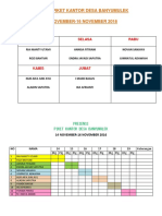 1 Jadwal Piket Kantor Desa Banyumulek