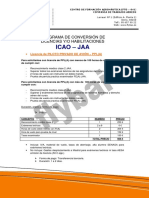 Programa Conversion Licencias Icao Jaa