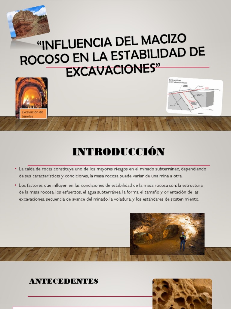 Estabilidad de Excavaciones en Macizo Rocoso | PDF | Roca (geología ...