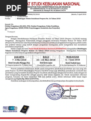 Sosialisasi Perpres No 16 Tahun 2018