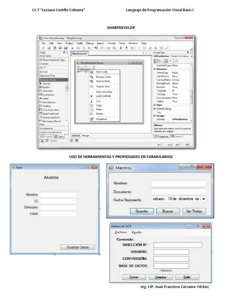 Diseño de Formularios en SharpDevelop | PDF | Básico | Blu Ray