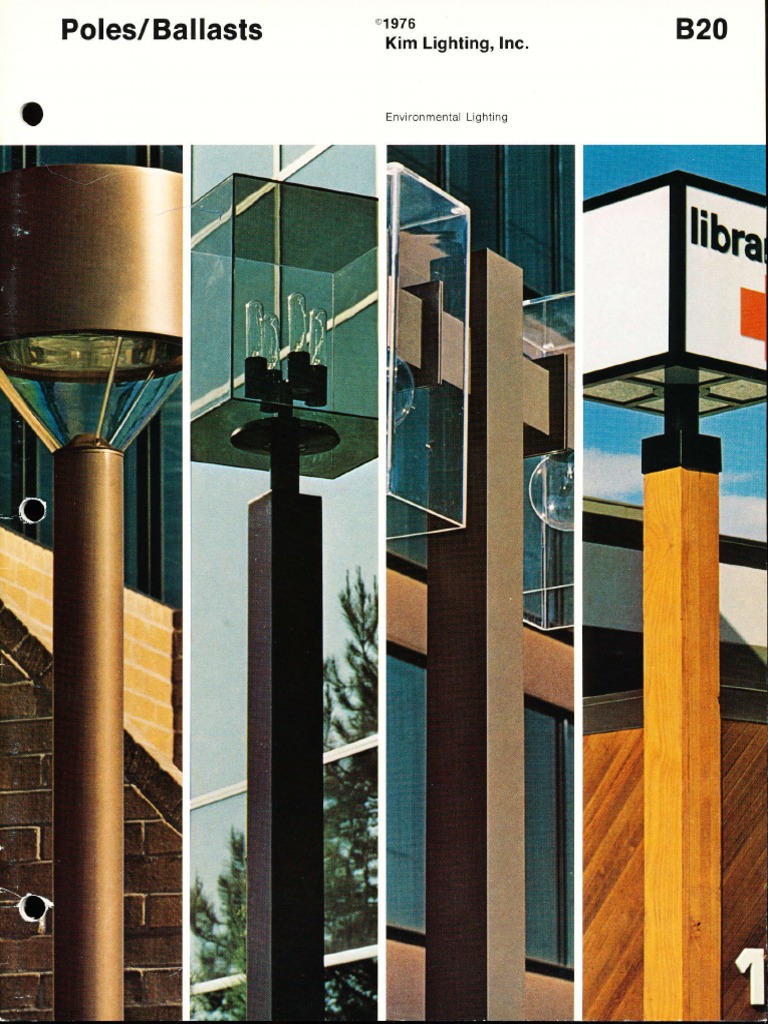 Kim Lighting Poles & Ballasts Brochure 1976 PDF Building Materials