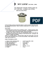 Portable High Presure Steam Sterilizer Ss Autoclave Type Ma - 678ge (18 Liter) Gas & Electric