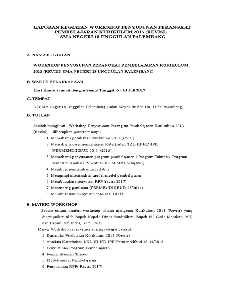 Contoh Silabus Workshop Ilmusosial Id