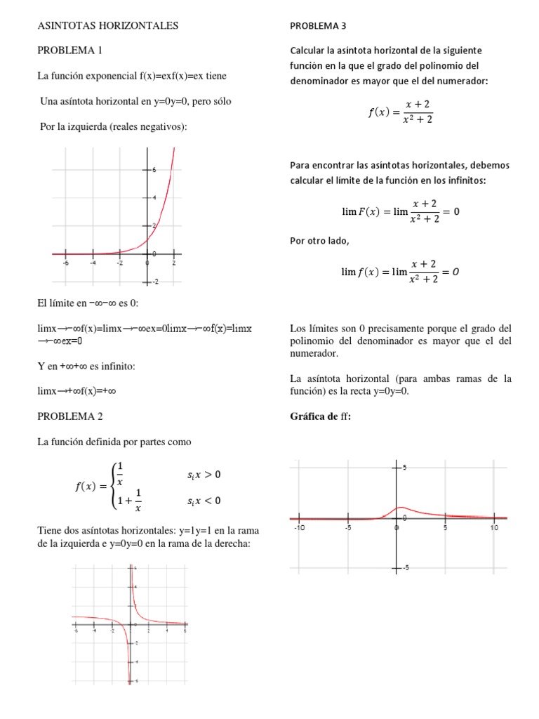 Asintotas Horizontales | PDF | Asíntota | Geometría