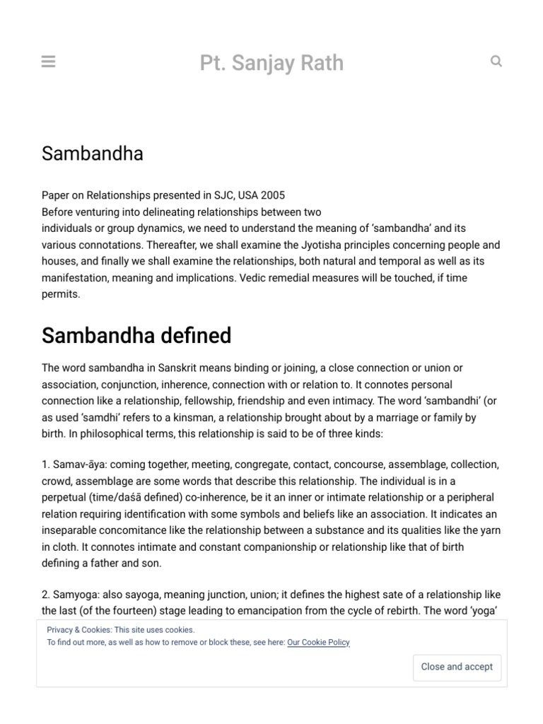 Sambandha - Sanjay Rath | PDF | Yoga | Saturn