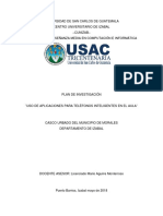 Esquema Plan de Investigación, Curso Técnicas de Investigación y Estudio, CUNIZAB, I Semestre