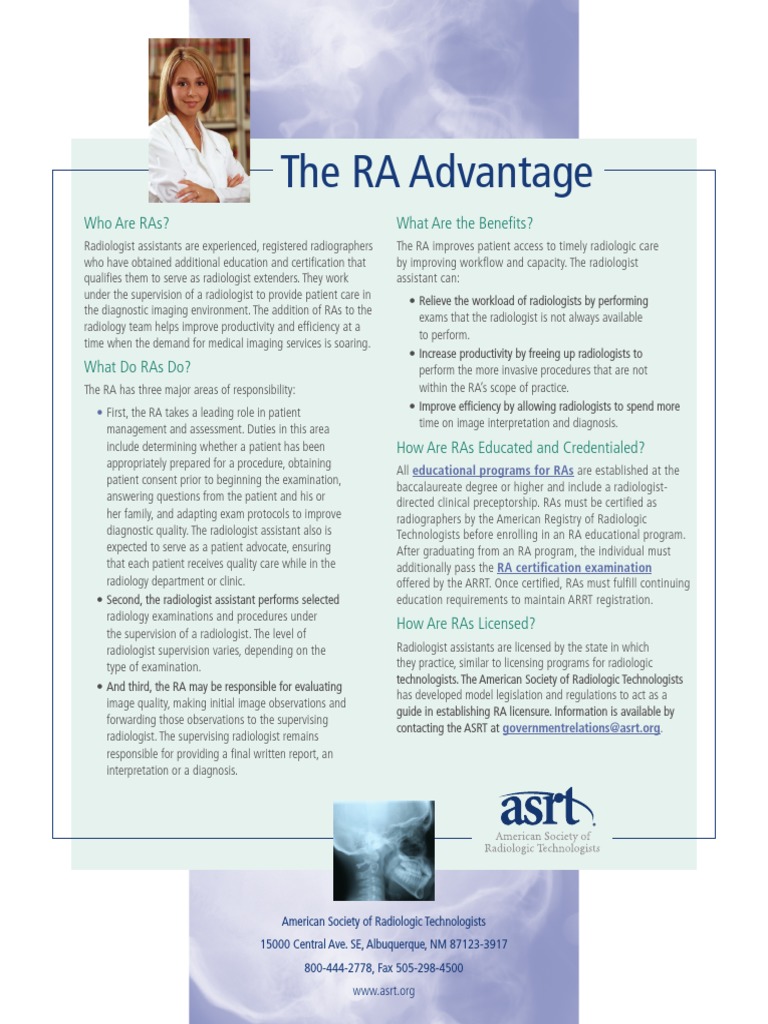 Ra Fact Sheet | Download Free PDF | Radiology | Health Sciences