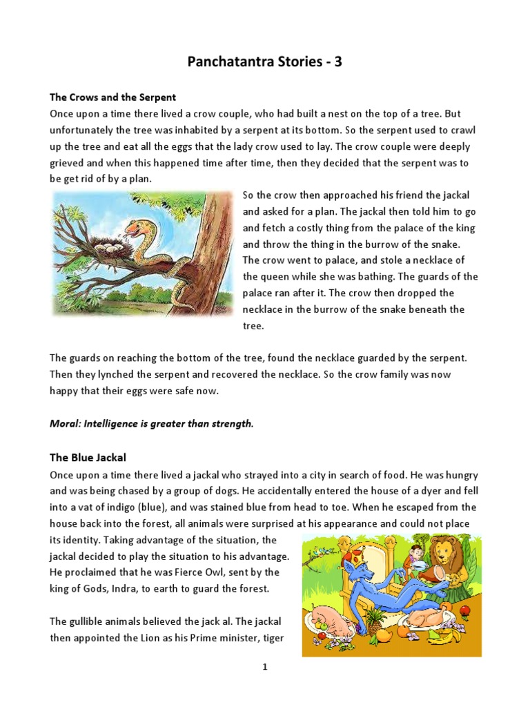 Panchatantra Stories - 3 | Download Free PDF | Hindu Literature | Hindu ...