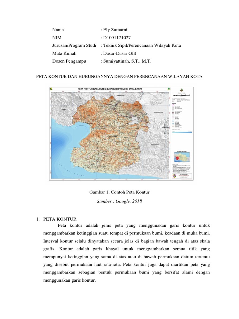 Peta Kontur Dan Hubungannya Dengan Perencanaan Wilayah Kota Pdf