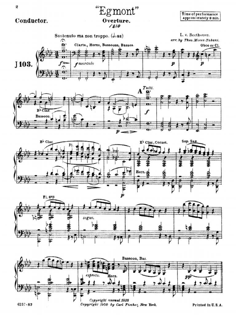 BeethovenEgmont Overture 艾格蒙序曲 PDF PDF
