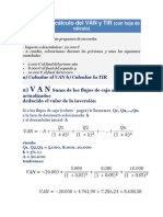 Ejemplo de Cálculo Del VAN y TIR