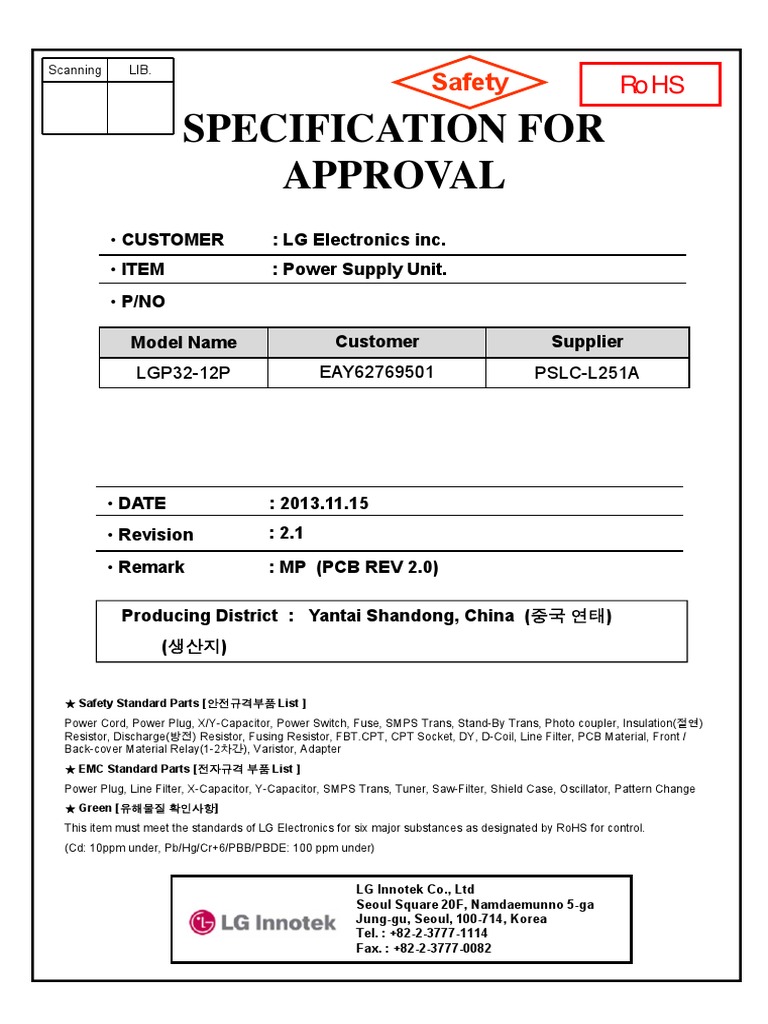 LGP32-12P - Eay62769501 - 4M - 131115 HS01G FSL106HR L6599ad | PDF ...