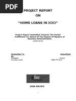 ICICI Home Loans Project Report
