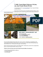 NO TEL. 0812-9627-2689, Tanah Dijual Makassar 50 Juta, Tanah Murah 55 Juta, Jual Tanah Murah 50 Juta
