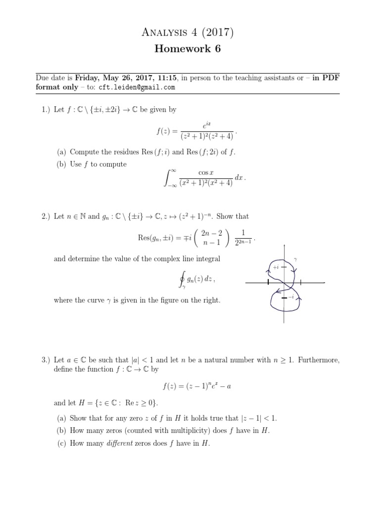 Complex Analysis Homework 6 Solutions | PDF