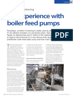 CM Experience With Boiler Feed Pumps