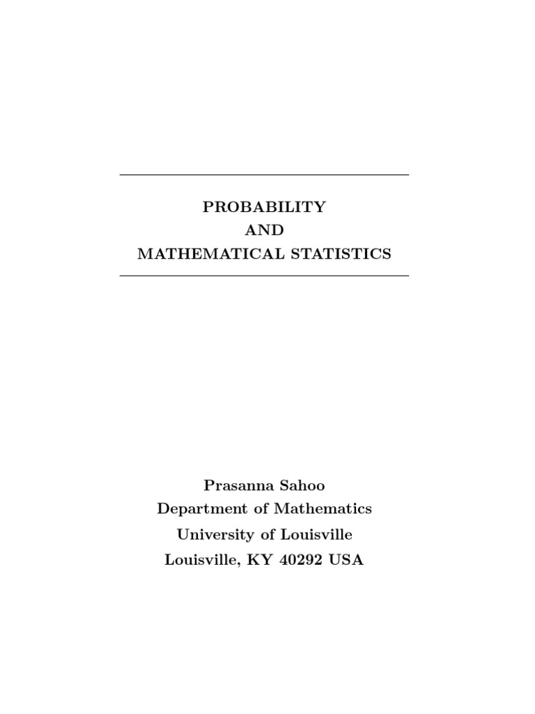 Math Probability and Statistic PDF | PDF | Probability Distribution ...