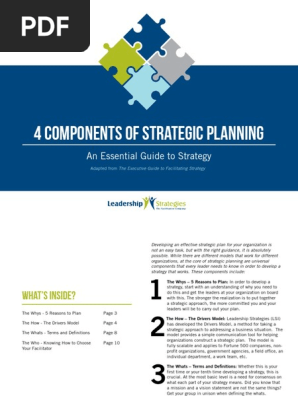 4 Components of Strategic Planning eBook