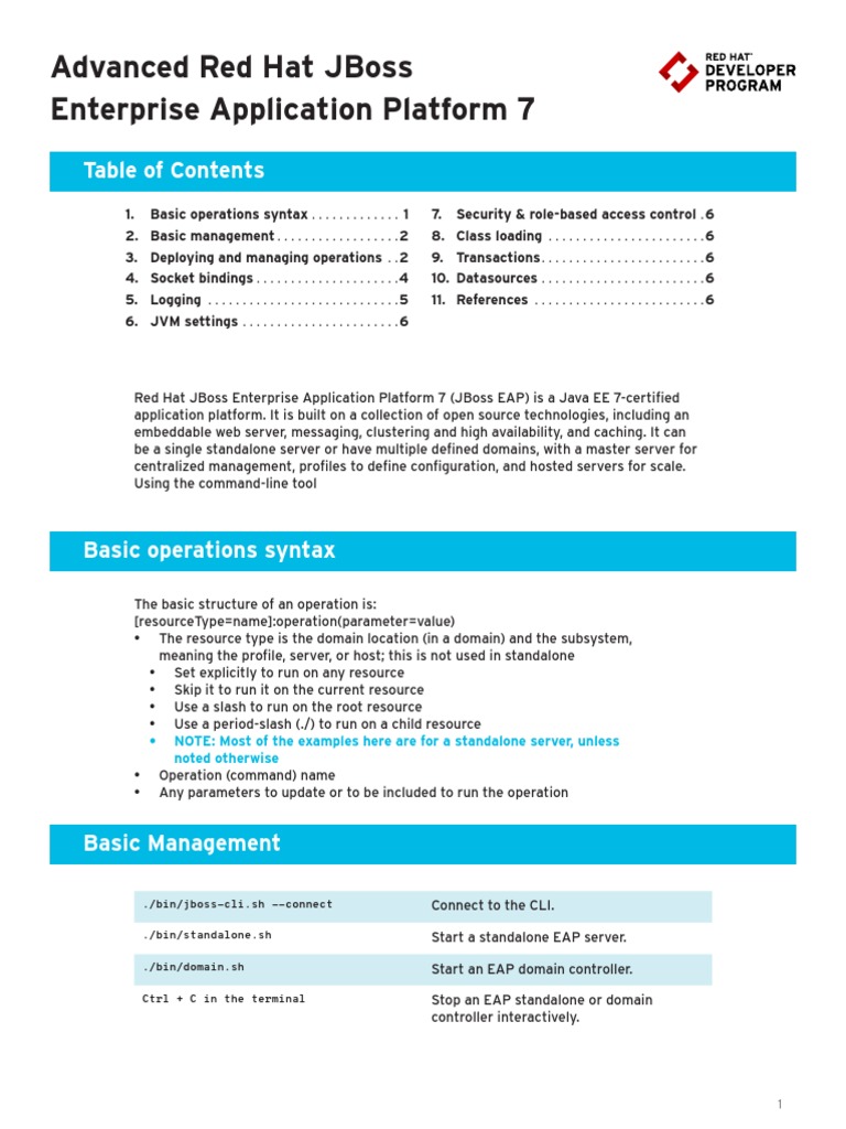 Advanced Red Hat JBoss EAP 7 Guide | PDF | Port (Computer Networking ...
