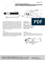 Series CHP Pneumatic Hand Pump: Specifications - Installation and Operating Instructions