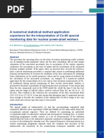 A numerical statistical method application experience for the interpretation of Со-60 special monitoring data for nuclear power-plant workers