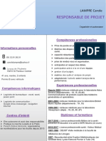 CV Responsable Projet