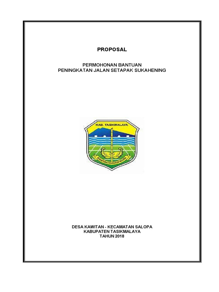 Proposal Rabat Beton Jalan Setapak Ciranca Pdf