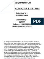 Assignment On Basics of Computer & Its Types