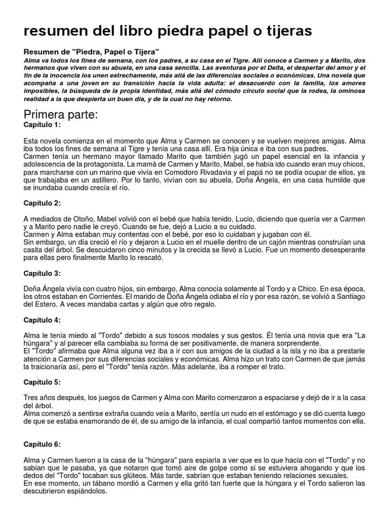 Resumen Del Libro Piedra Papel o Tijeras y Casa de Muñeca | PDF | Alma