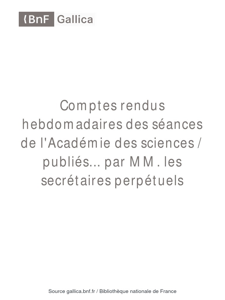 Comptes Rendus Hebdomadaires Des Seances Academie Des Bpt6k4012p Magnitude Apparente Acoustique