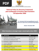 Download National Policy for Recovery Framework Post Earthquake in West Sumatera Province by Asian Development Bank SN38038354 doc pdf
