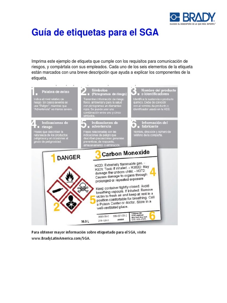 Guía de Etiquetas para SGA 08 | PDF | Informática y tecnología de la ...