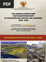 Download Lessons Learned from Post-Disaster Recovery in Yogyakarta and Central Java Indonesia by Asian Development Bank SN38038373 doc pdf