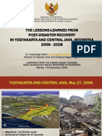 Download Lessons Learned from Post-Disaster Recovery in Yogyakarta and Central Java Indonesia by Asian Development Bank SN38038373 doc pdf