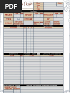 Numenera Excel Charsheet v1.0 by Bags