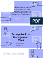 Pertemuan 9 - The Risk Management Framework in The Implementing Good Corporate Governance