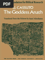 Umberto Cassuto The Goddess Anath 2012